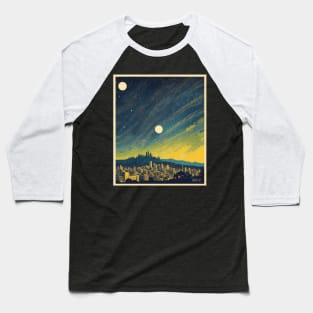 Belo Horizonte Starry Night Brazil Vintage Tourism Travel Poster Art Baseball T-Shirt